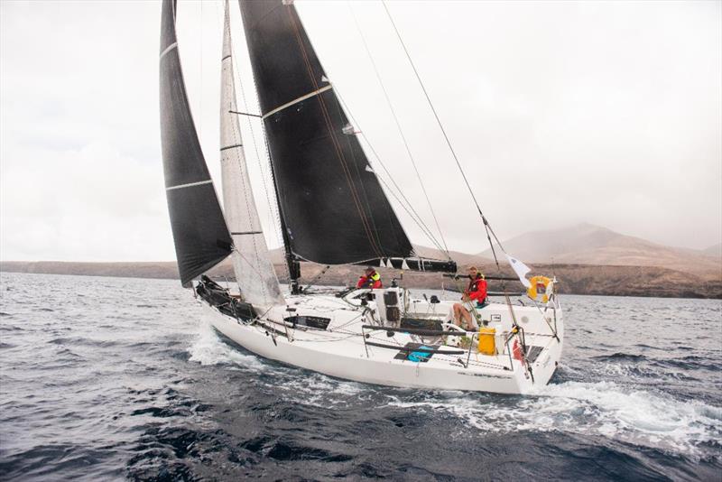 Heading into the yonder and endless horizon of the Atlantic Ocean after passing last sight of land on board the Two Handed Jangada  - RORC Transatlantic Race - photo © Joaquin Vera/Calero Marinas/RORC