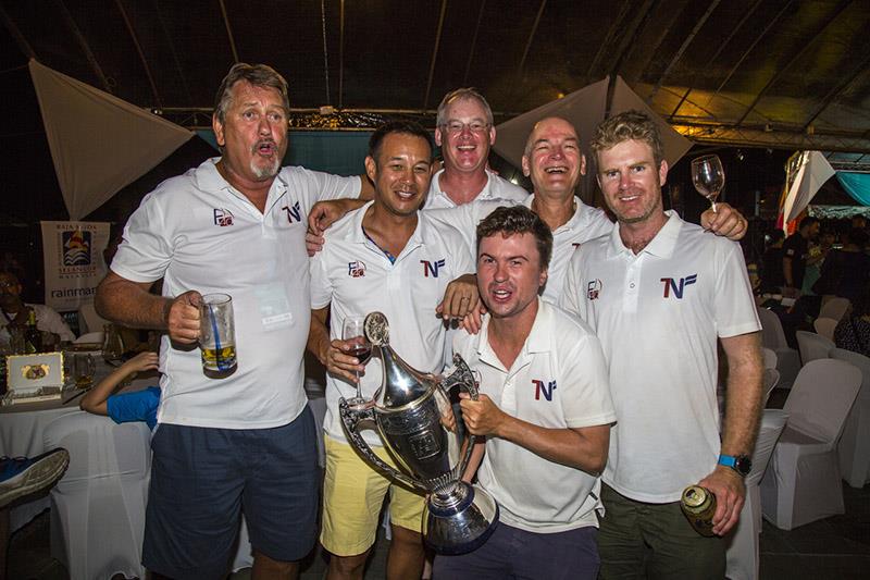 The Next Factor, taking the Raja Muda Trophy very seriously. Raja Muda Selangor International Regatta 2019 photo copyright Guy Nowell / RMSIR taken at Royal Selangor Yacht Club and featuring the IRC class