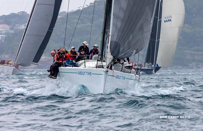 Heading out with About Time - CYCA Bird Island Race photo copyright Bow Caddy Media taken at Cruising Yacht Club of Australia and featuring the IRC class