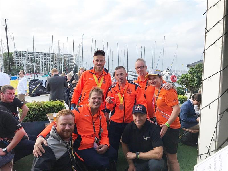 RPAYC's James Spithill (Red Bull cap), sister Katie and brother Tom (first left) photo copyright Arthur Spithill taken at Royal Prince Alfred Yacht Club and featuring the IRC class