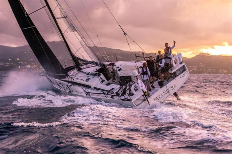 All smiles in Grenada - Andy Lis and the young crew racing on Giles Redpath's Lombard 46 Pata Negra completed the RORC Transatlantic Race in an elapsed time of 15 days 22 hrs 58 mins 13 secs photo copyright RORC / Arthur Daniel taken at Royal Ocean Racing Club and featuring the IRC class