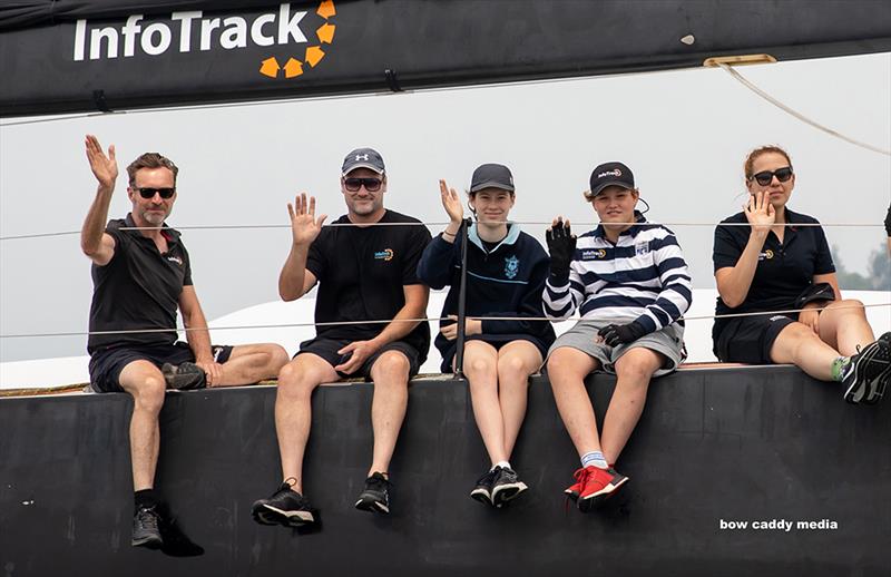 Christian Beck and colleagues aboard his supermaxi Infotrack - 2019 Grinders Coffee SOLAS Bog Boat Challenge - photo © Crosbie Lorimer