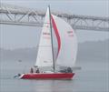Rebecca Hinden and Zac Judkins on their way to Fourth Place in the monohull fleet - 2020 Three Bridge Fiasco 