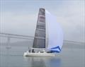 The winning boat passing Red Rock. Here is “io”, Buzz Blackett's brand-new carbon Antrim 27 on its maiden race. Clockwise was their winning strategy - 2020 Three Bridge Fiasco