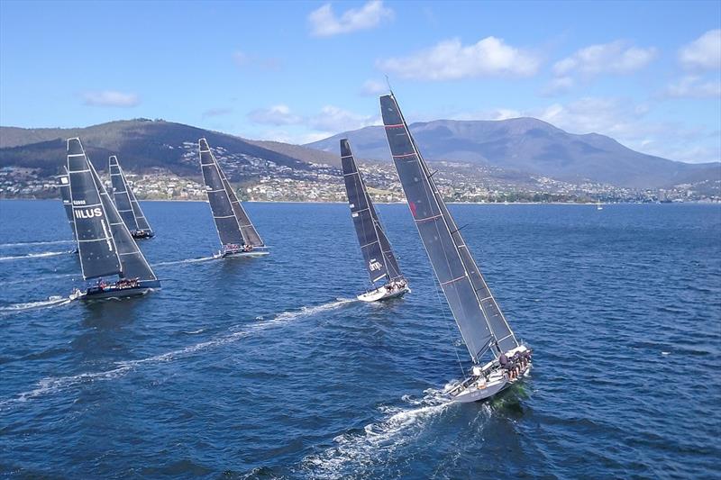 The first windward-leeward race is underway on the final day of the 2020 Australian Yachting Championship photo copyright Beau Outteridge taken at Royal Yacht Club of Tasmania and featuring the IRC class
