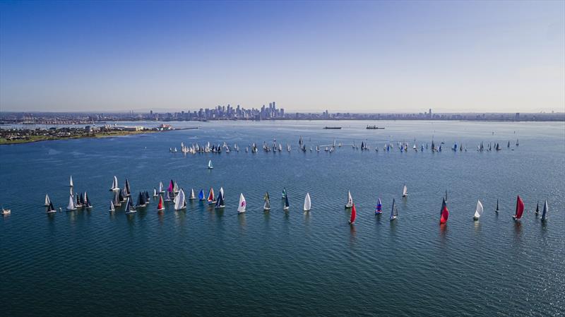 Festival of Sails - Passage Race start photo copyright Salty Dingo taken at Royal Geelong Yacht Club and featuring the IRC class