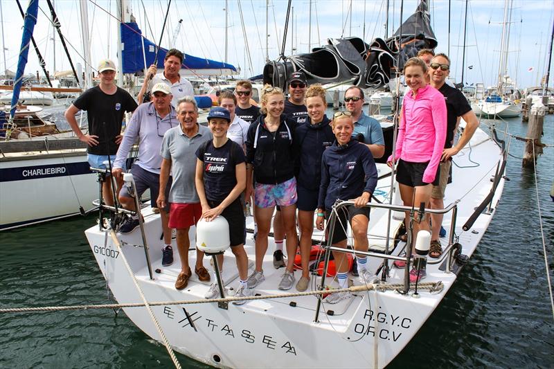 Team Trek-SegaFredo competed in the MacGlide Festival of Sails and Cadel Evans Great Ocean Road Sailing Challenge. They joined Royal Geelong Yacht Club skipper Paul Buchholz for a sail last night on Extasea photo copyright Sarah Pettiford taken at Royal Geelong Yacht Club and featuring the IRC class