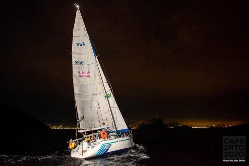 Tam Tam finish - Cape2Rio2020 Ocean Race photo copyright Alec Smith taken at Royal Cape Yacht Club and featuring the IRC class