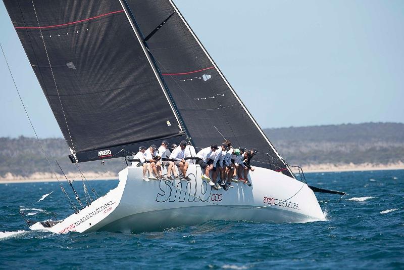 Geoff Boettcher's Secret Men's Business sits in second overall by just half a point - 2020 Teakle Classic Lincoln Week Regatta - photo © Joe 'Bugs' Puglisi