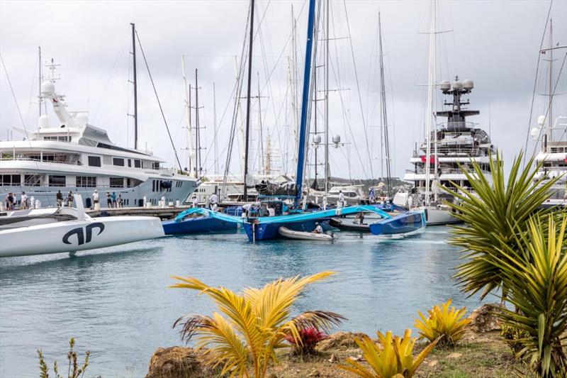 PowerPlay and Argo side-by-side after a close race around the 600 mile offshore race - RORC Caribbean 600 photo copyright Arthur Daniel / RORC taken at Royal Ocean Racing Club and featuring the IRC class