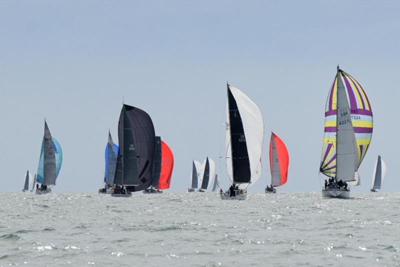 Fleet under spinnaker at the start of the RORC Channel Race - photo © Rick Tomlinson / www.rick-tomlinson.com