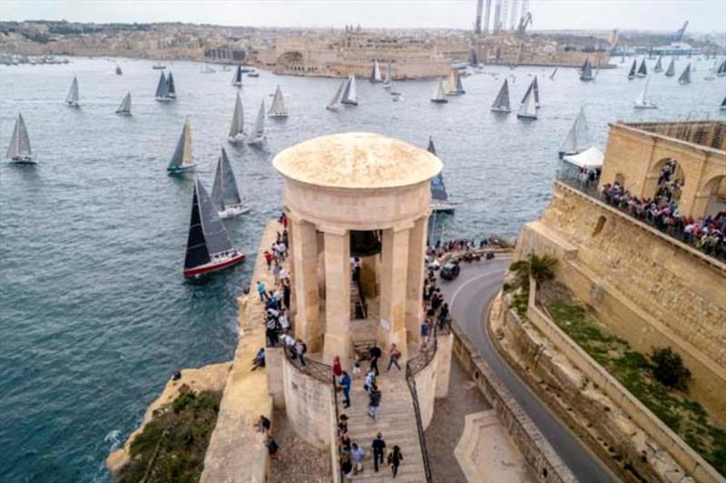 Rolex Middle Sea Race 2018 start photo copyright Rolex / Kurt Arrig taken at Royal Malta Yacht Club and featuring the IRC class