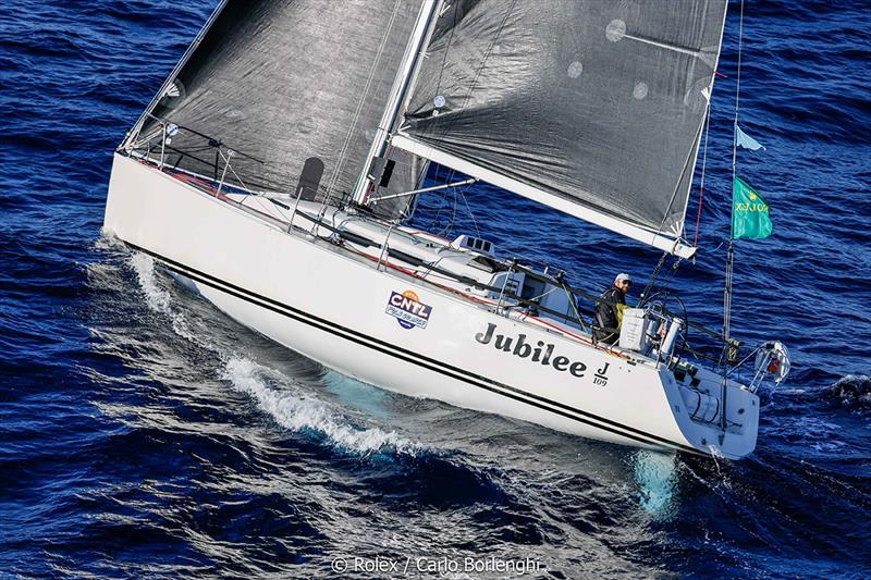 Rolex Middle Sea Race - Jubilee; Sail nÂ°: FRA53222; Model: J / 109; Entrant: Gerald Boess / Jonathan Bordas; Country: FRA; Skipper: Gerald Boess / Jonathan Bordas; Loa: 10; IRC: Class  photo copyright Rolex / Carlo Borlenghi taken at Royal Malta Yacht Club and featuring the IRC class