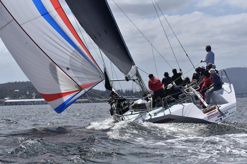 Don Calvert's Castro Designed Intrigue - Combined Clubs Summer Pennant Series photo copyright Jane Austin taken at Royal Yacht Club of Tasmania and featuring the IRC class