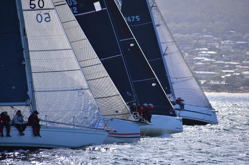 The start lines are always busy in the Banjo's Shoreline Crown Series Bellerive Regatta - photo © Jane Austin