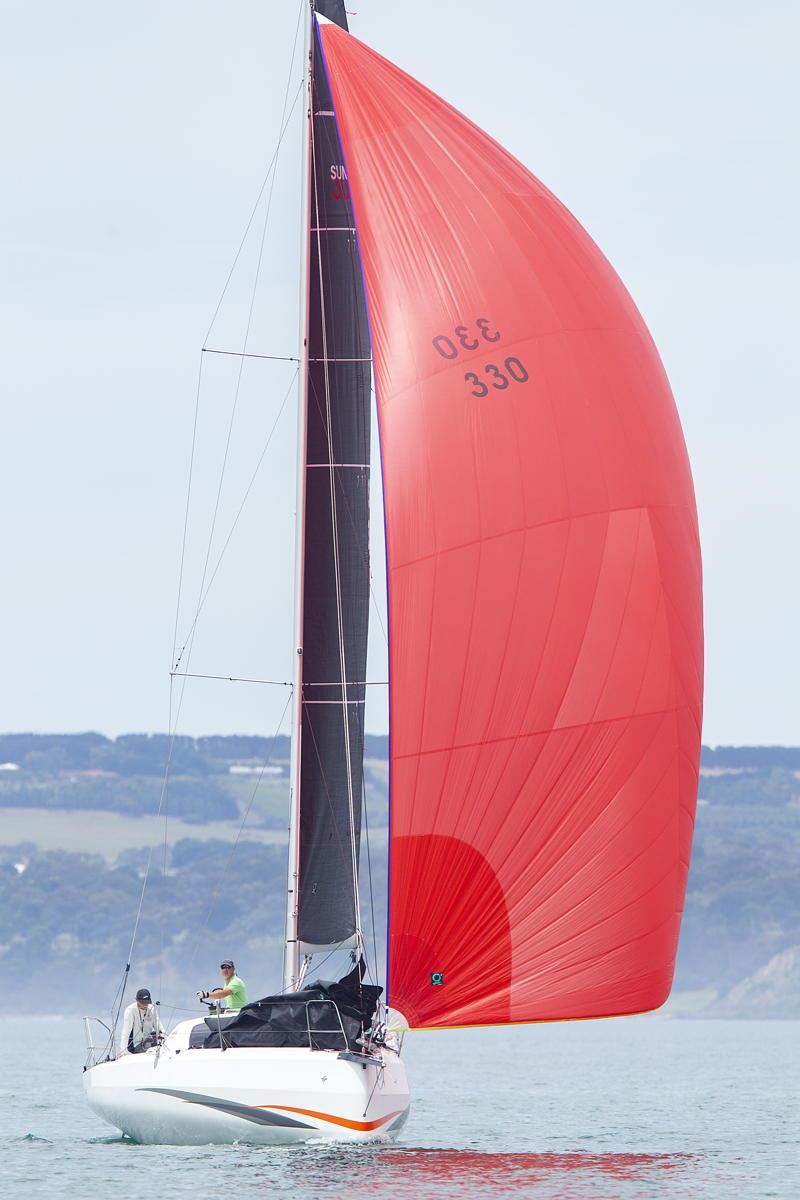Rohan Veal's 7empest at its first sailing race being only a few days old - Melbourne to Geelong Passage Race photo copyright Steb Fisher taken at Royal Geelong Yacht Club and featuring the IRC class