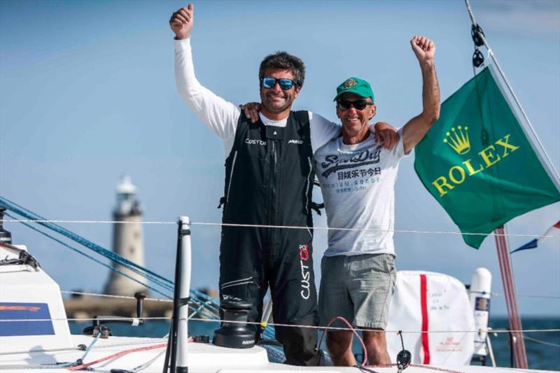 Defending their 2019 Rolex Fastnet Race IRC Two Handed title - Alexis Loison and Jean Pierre Kelbert on JPK 10.30 Léon photo copyright Paul Wyeth / RORC taken at Royal Ocean Racing Club and featuring the IRC class