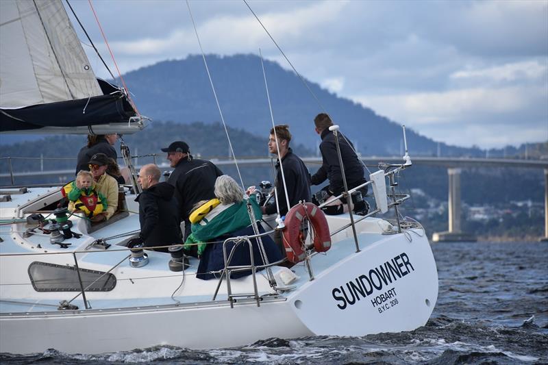 Alice Grubb and Tom Stearnes will sail Sundowner two-handed in the Combined Clubs Two Handed Long Race Series in Hobart photo copyright Jane Austin taken at Derwent Sailing Squadron and featuring the IRC class