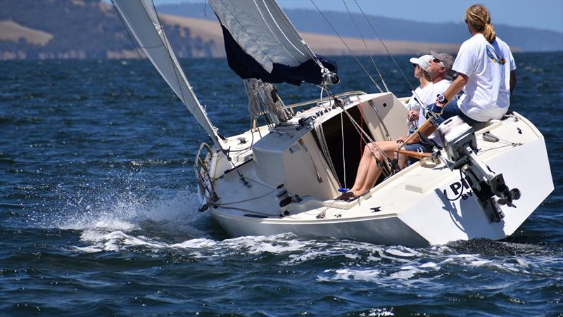 Piya skippered by Mike Faure and Kate Legge - Combined Clubs Two Handed Long Race Series photo copyright Jane Austin taken at Derwent Sailing Squadron and featuring the IRC class