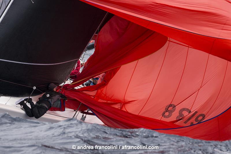 It was a Conspiracy by the afterguard to put silicon spray all over the foredeck... - photo © Andrea Francolini