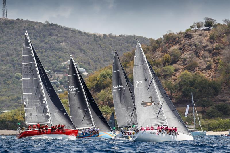Racing along the Antiguan coastline in the 2019 Antigua Sailing Week photo copyright Paul Wyeth / pwpictures.com taken at Antigua Yacht Club and featuring the IRC class