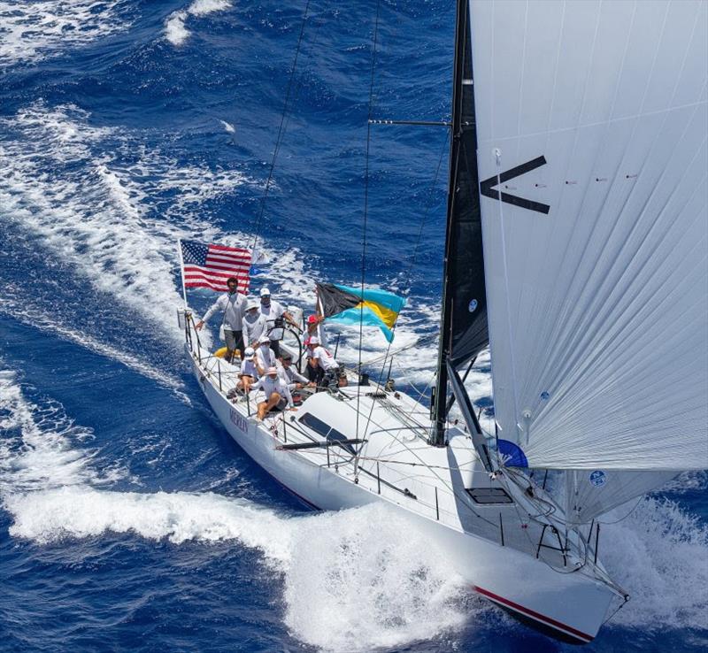 'Merlin' sailboat has made its way to the Florida coast and its ready to race! 'Merlin' owned by Chip Merlin, a Tampa Bay attorney, is the scratch— meaning the fastest— boat in the North Gulf Challenge ocean race from St. Petersburg YC to Pensacola YC photo copyright Sharon Green/Ultimate Sailing taken at St. Petersburg Yacht Club, Florida and featuring the IRC class