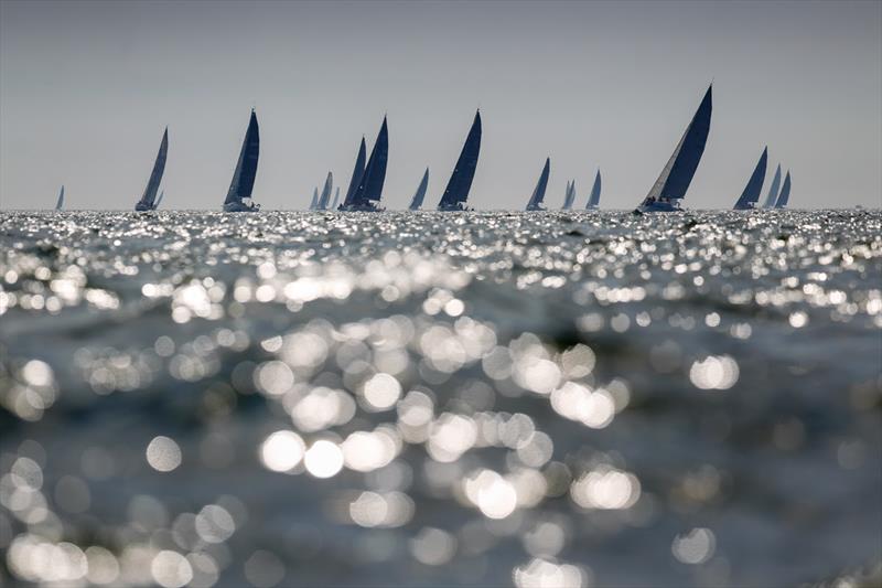 Fleet sailing West from the Needles - 2021 Myth of Malham Cup - photo © Paul Wyeth / RORC