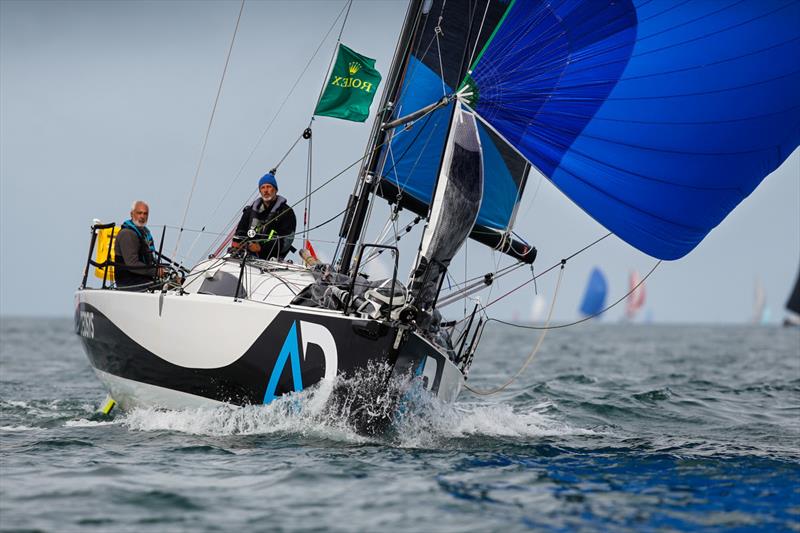 Ludovic Menahes and David le Goff led for the first three quarters of the race on Raphael - Rolex Fastnet Race photo copyright Paul Wyeth / www.pwpictures.com taken at Royal Ocean Racing Club and featuring the IRC class