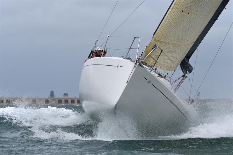 Nigel Goodhew's Sun Fast 3200 Cora, raced by son Tim Goodhew and Kelvin Matthews - RORC Castle Rock Race photo copyright Rick Tomlinson / RORC  taken at Royal Ocean Racing Club and featuring the IRC class