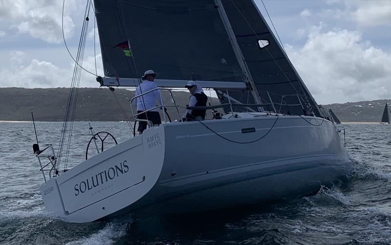 Two Handed Crew  - Solutions - Pittwater to Coffs Harbour Yacht Race photo copyright Royal Prince Alfred Yacht Club taken at Royal Prince Alfred Yacht Club and featuring the IRC class