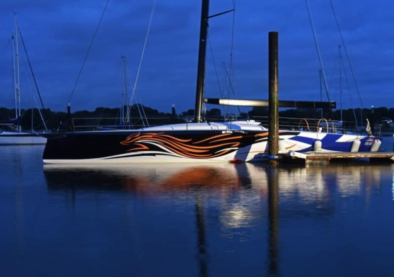 Just launched - Arto Linnervuo's new foil-driven Infiniti 52R Tulikettu - looking to be the first Finnish crew to win a major RORC race and to win the RORC Season's Points Championship  photo copyright Rick Tomlinson / www.rick-tomlinson.com taken at Royal Ocean Racing Club and featuring the IRC class