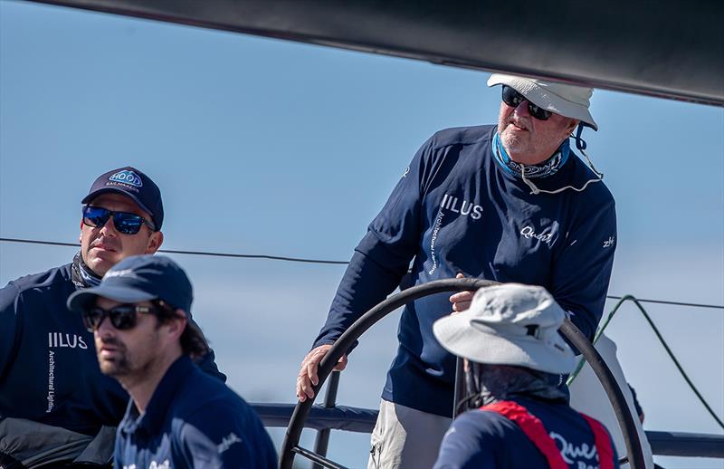Michael Green at the helm of Quest photo copyright Bow Caddy Media taken at Cruising Yacht Club of Australia and featuring the IRC class