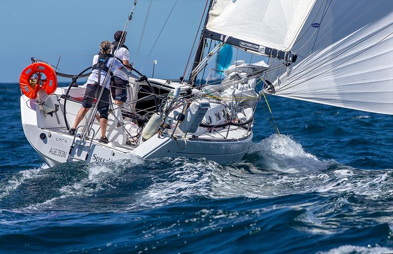 Wendy Tuck and Colin Geeves aboard the Beneteau 34.7 Speedwell photo copyright Bow Caddy Media taken at Cruising Yacht Club of Australia and featuring the IRC class