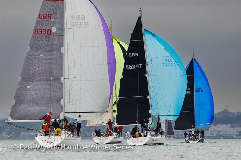 IRC Three fleet during HYS Hamble Winter Series Race Week 6 - photo © Paul Wyeth / www.pwpictures.com