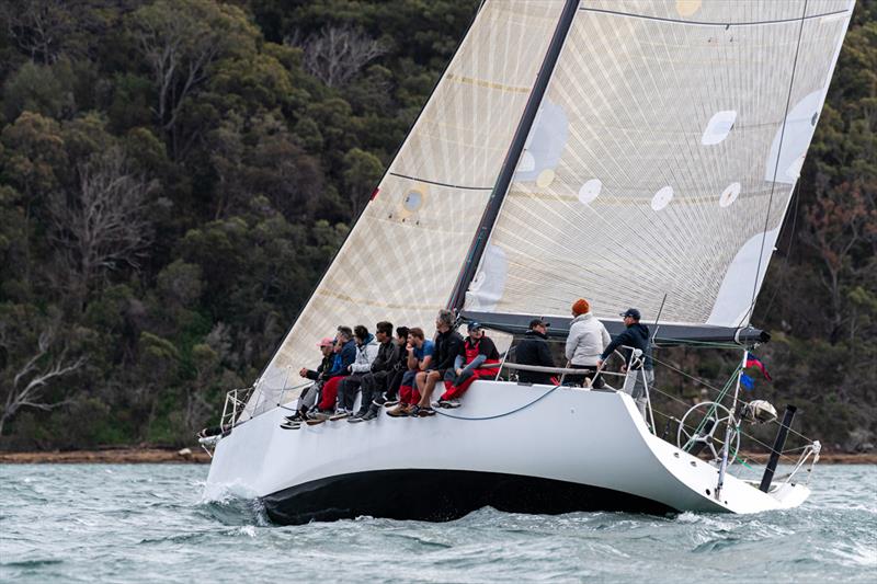 Yachts and their crews take part in the final race of the Lion Island Series, hosted by Royal Prince Alfred Yacht Club, on Pittwater in Sydney's North photo copyright Rob McClelland taken at Middle Harbour Yacht Club and featuring the IRC class