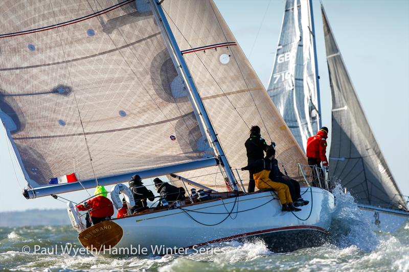 Firebrand, S &S 43, during HYS Hamble Winter Series Race Week 7 - photo © Paul Wyeth / www.pwpictures.com