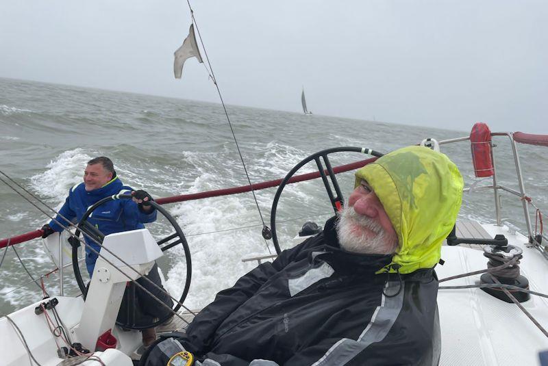 Smiles on Finally in the last race of the Pwllheli Winter Series photo copyright Ben Cartwright taken at Pwllheli Sailing Club and featuring the IRC class