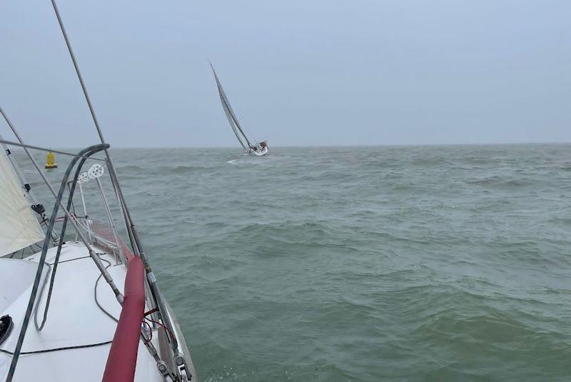 Finally following Mojito into the mist for the next mark - Pwllheli Winter Series photo copyright Ben Cartwright taken at Pwllheli Sailing Club and featuring the IRC class