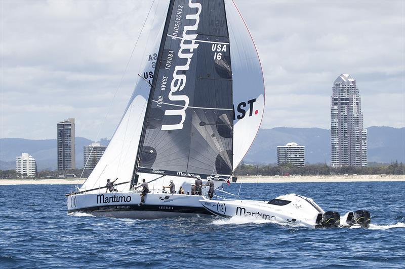The Schumacher 54, Maritimo 11, sets sail for the 2021 Sydney Hobart Race, with the XCAT Maritimo 12 also farewelling her photo copyright Maritimo taken at  and featuring the IRC class
