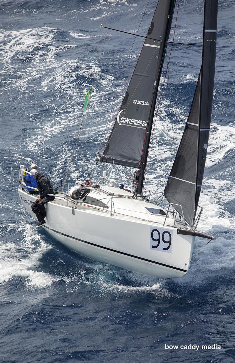 Disko Trooper Contender Sailcloth sailing two up as she heads south - photo © Bow Caddy Media