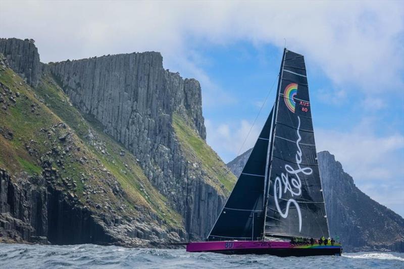 Stefan Racing passing the organ pipes on the morning of 29 December photo copyright Salty Dingo taken at Cruising Yacht Club of Australia and featuring the IRC class