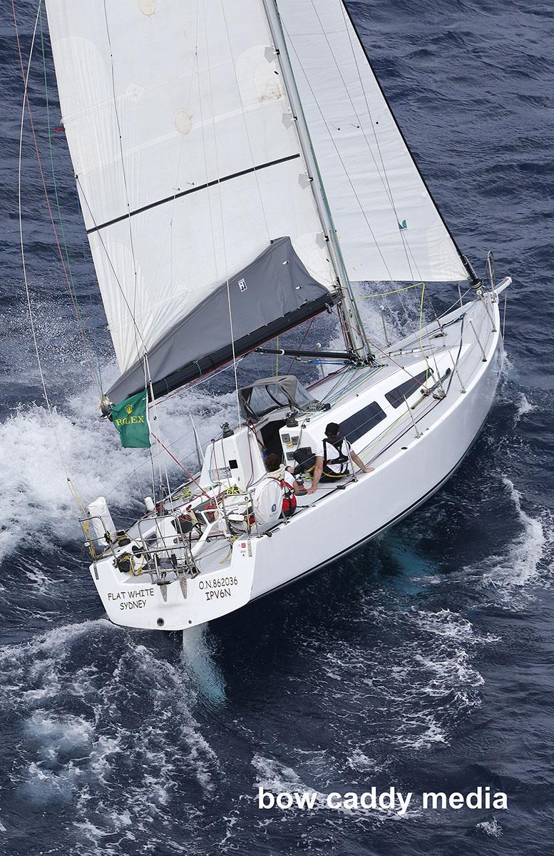 Redford 12.2 Flat White Two-Handed Division 2021 Sydney Hobart Race photo copyright Bow Caddy Media taken at Cruising Yacht Club of Australia and featuring the IRC class