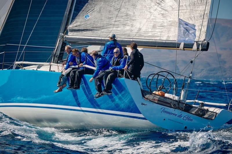 Flying the flag for the Yacht Club de France - Dominique Tian's Ker 46 Tonnerre de Glen (FRA) are on course to claim third place in IRC Zero photo copyright James Mitchell / RORC taken at Royal Ocean Racing Club and featuring the IRC class