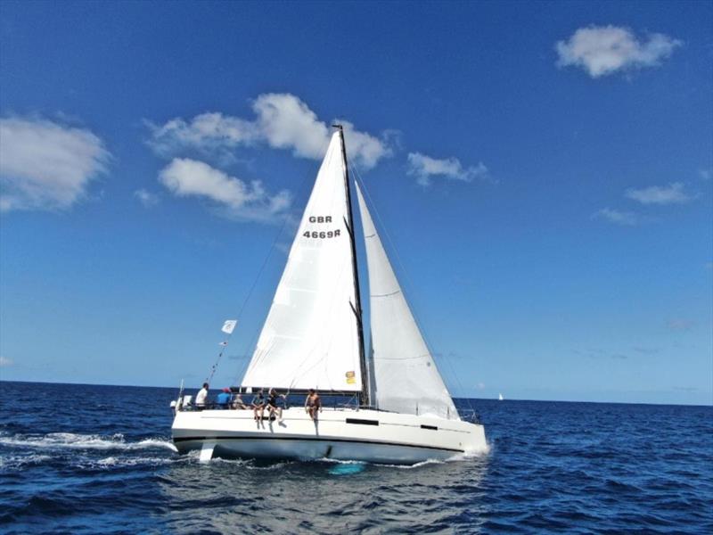 Andrew Hall's Lombard 46 Pata Negra (GBR) heads for the finish in Grenada - photo © Arthur Daniel / RORC