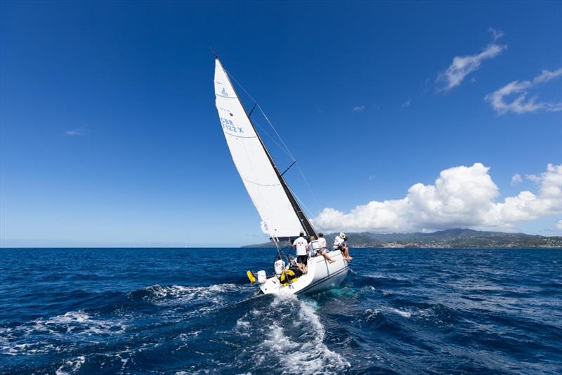 Christopher Daniel's J/122 Juno crosses the RORC Transatlantic Race finish line after 16 days of racing - photo © Arthur Daniel / RORC