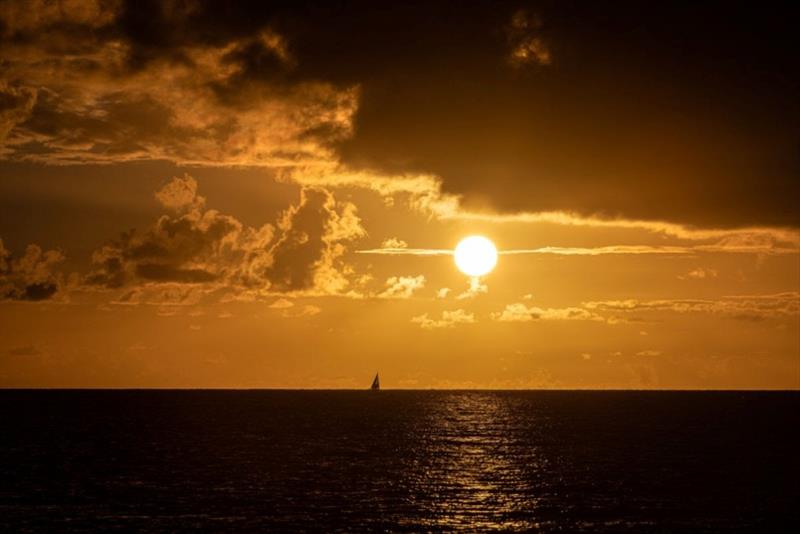 Sunset on approach to Carriacou - Island Water World Grenada Sailing Week day 1 - photo © Arthur Daniel