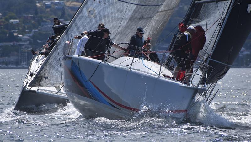 Guilty Pleasurers VI leads Group 1 on PHS in the Combined Clubs Harbour Series in Hobart photo copyright Jane Austin taken at Royal Yacht Club of Tasmania and featuring the IRC class