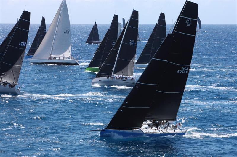 Christopher Sheehan's Pac52 Warrior Won (USA) totally nailed the start of the 13th RORC Caribbean 600 photo copyright Tim Wright / www.photoaction.com taken at Antigua Yacht Club and featuring the IRC class