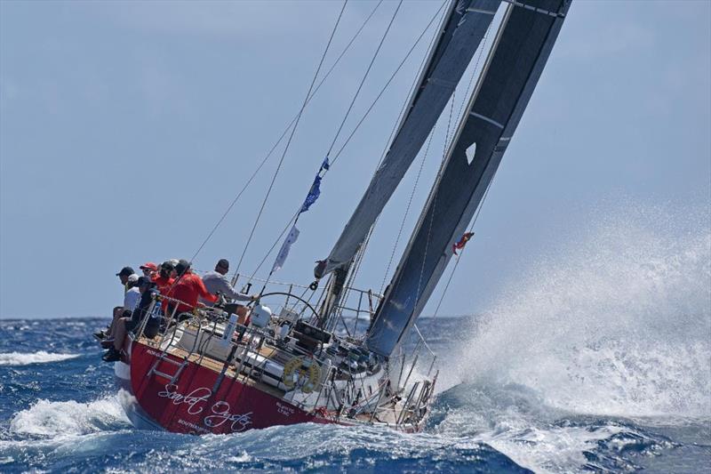 Ross Applebey's Oyster 48 Scarlet Oyster (GBR) is leading the class on the water and after IRC time correction in the 13th RORC Caribbean 600 - photo © Rick Tomlinson / www.rick-tomlinson.com