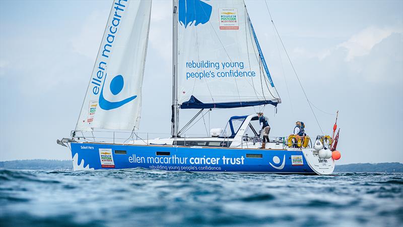 Ellen MacArthur Cancer Trust's yacht Solent Hero sailing on the Solent photo copyright Martin Allen Photography taken at  and featuring the IRC class